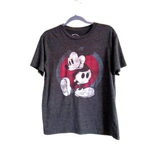 Disney MICKEY Mouse Unisex Tee Shirt Dark Gray  Size Medium